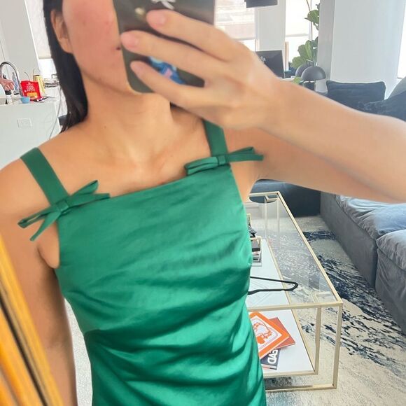 NWT LK Bennett Emerald Green mini dress - Picture 2 of 8